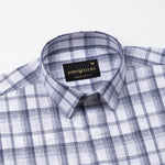Morlae White Linen Blend Check Shirt - John Ellies