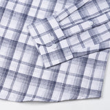 Morlae White Linen Blend Check Shirt - John Ellies