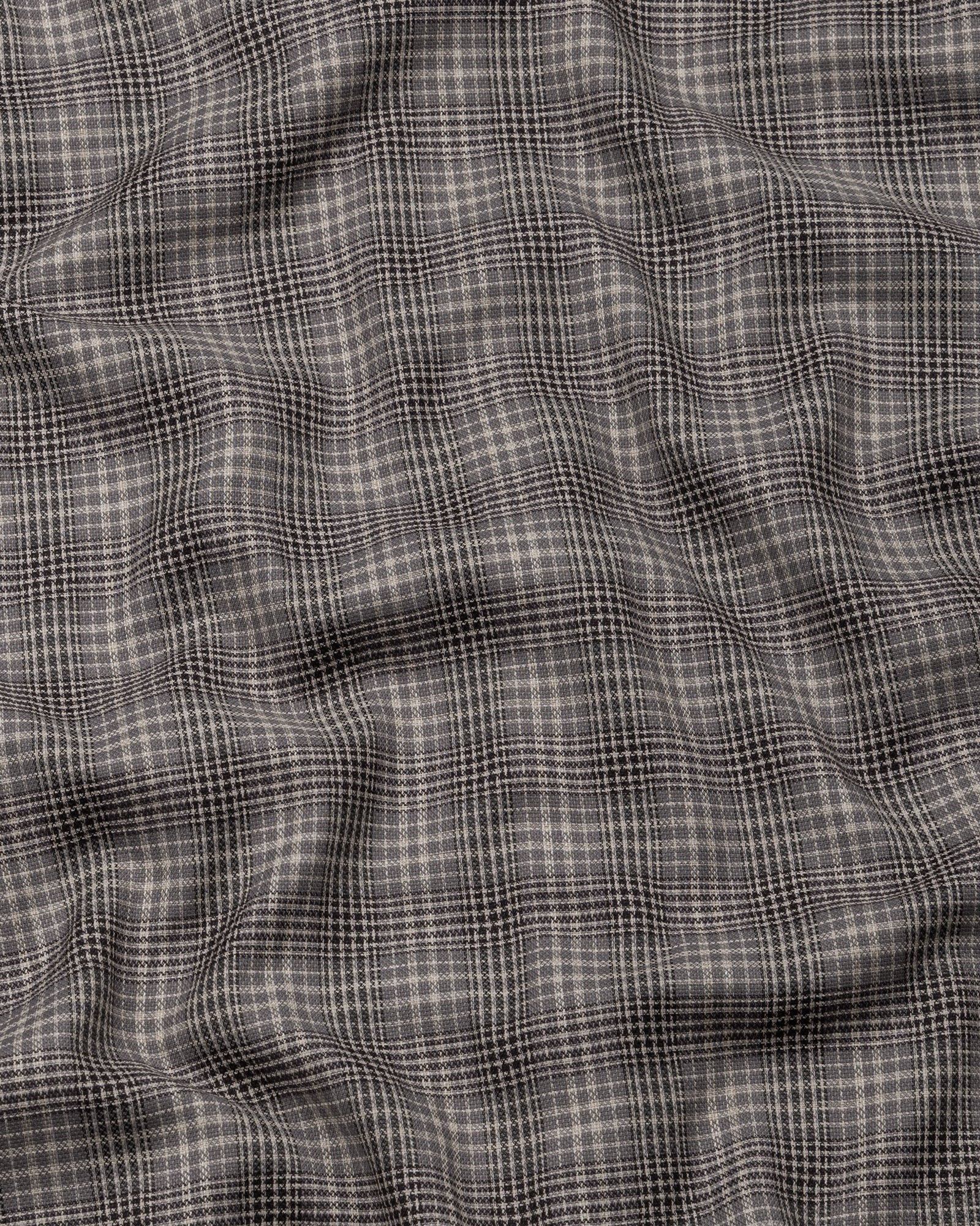Morlae Brown Cotton Check Shirt - John Ellies
