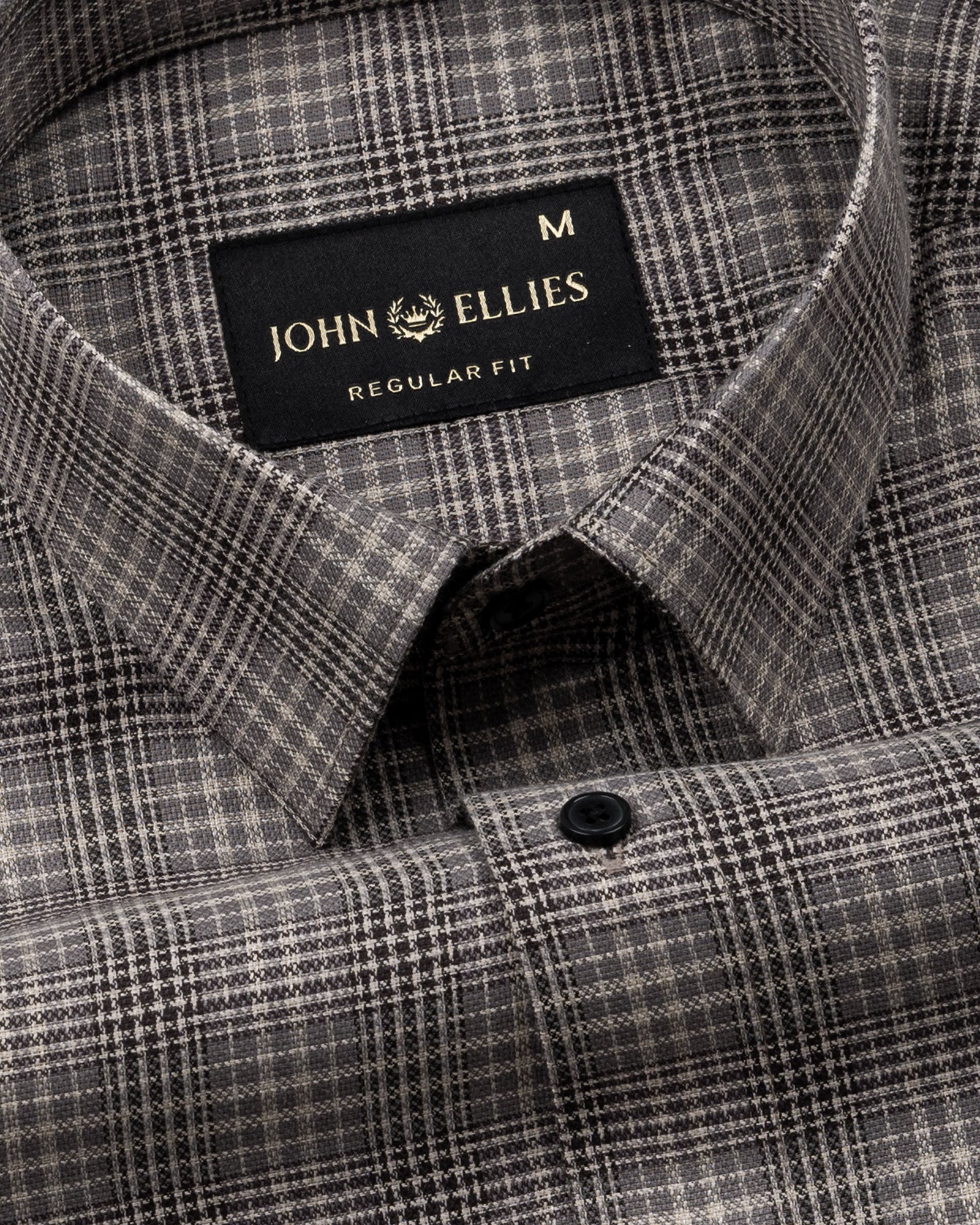 Morlae Brown Cotton Check Shirt - John Ellies