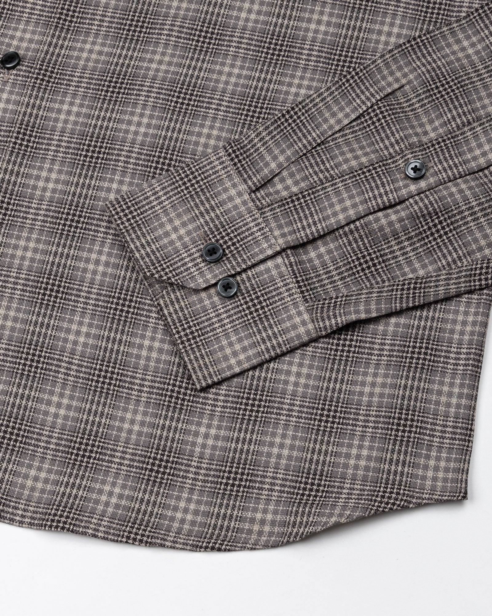 Morlae Brown Cotton Check Shirt - John Ellies