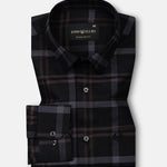 Morlae Black Cotton Check Shirt - John Ellies