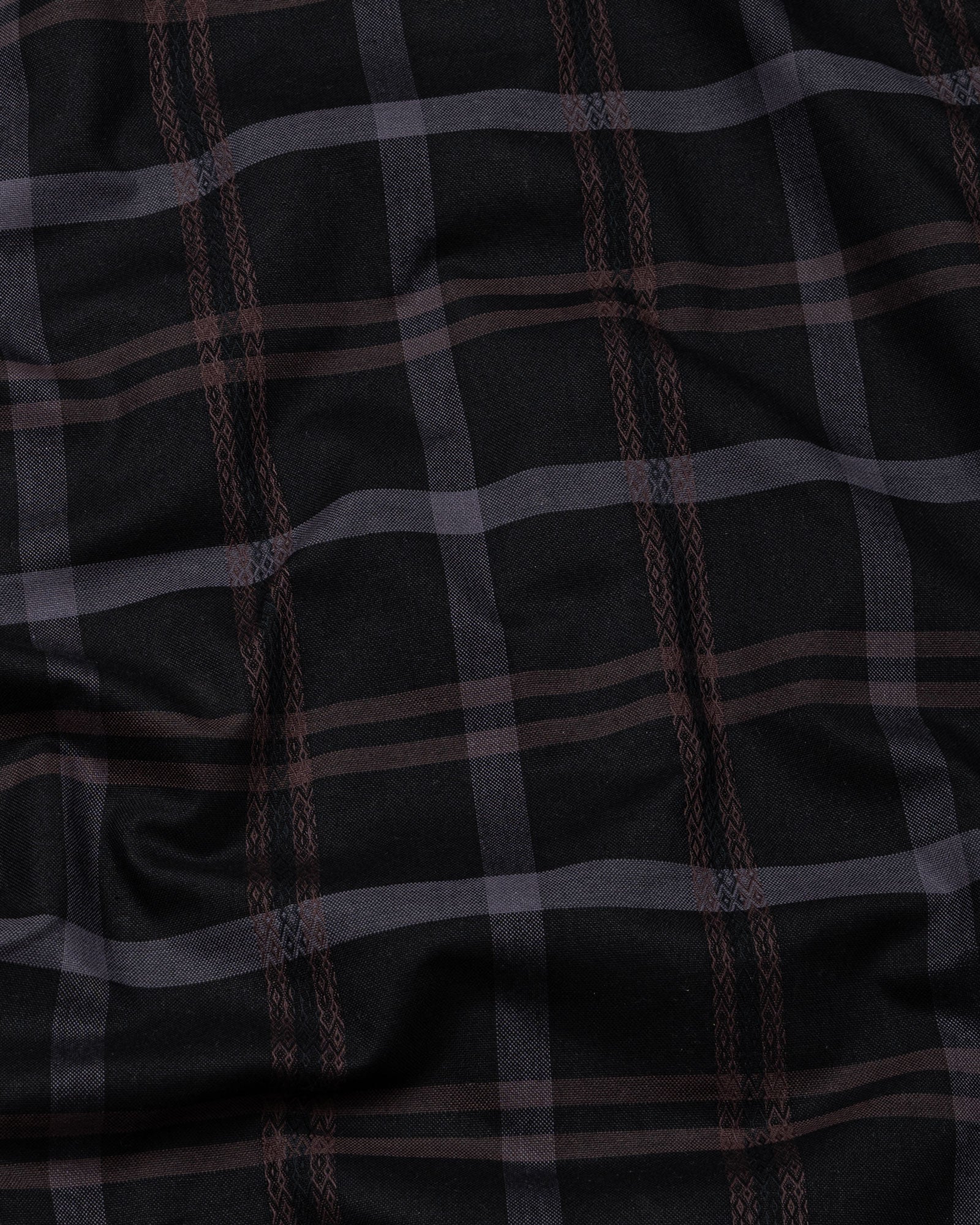 Morlae Black Cotton Check Shirt - John Ellies