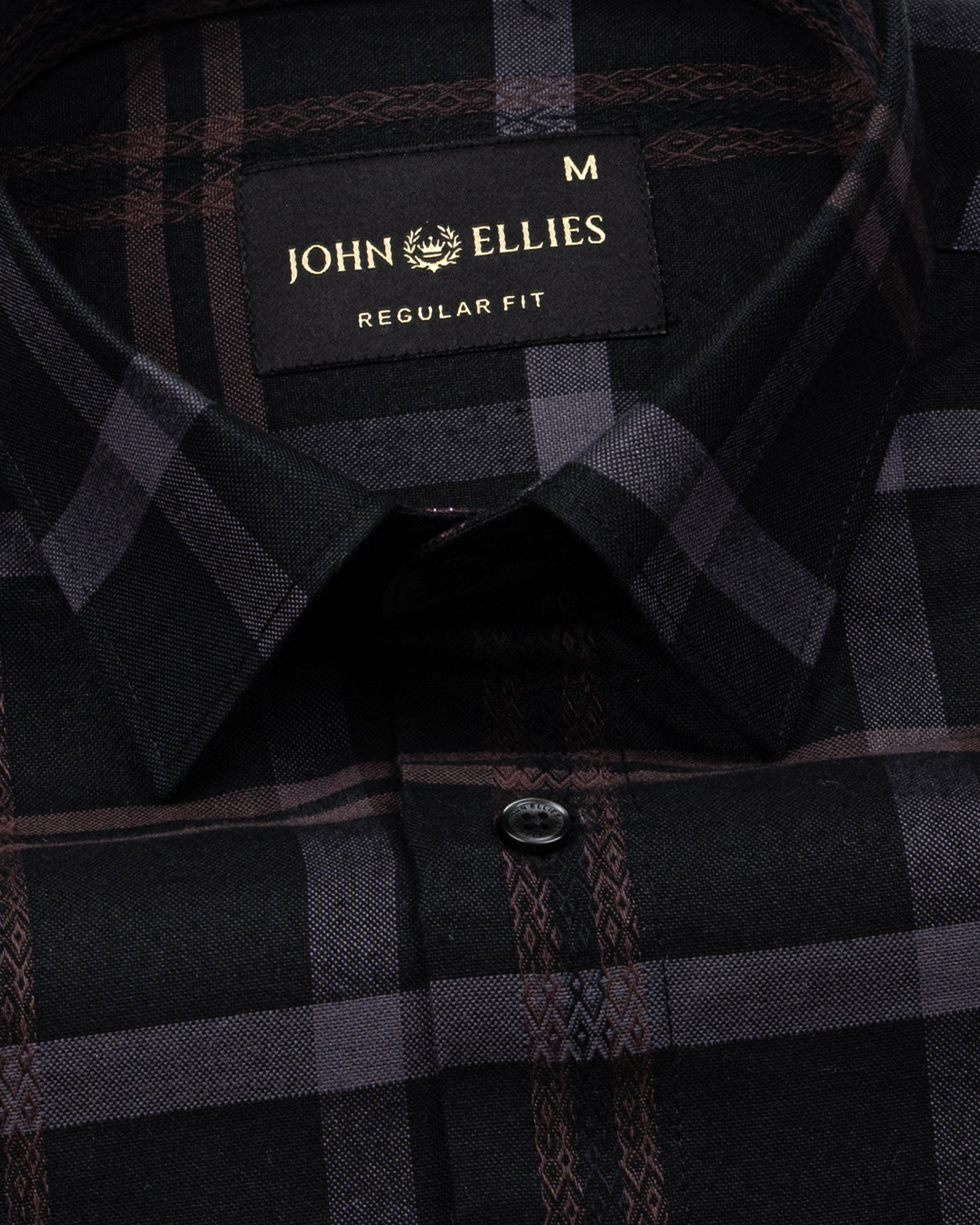Morlae Black Cotton Check Shirt - John Ellies
