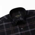 Morlae Black Cotton Check Shirt - John Ellies