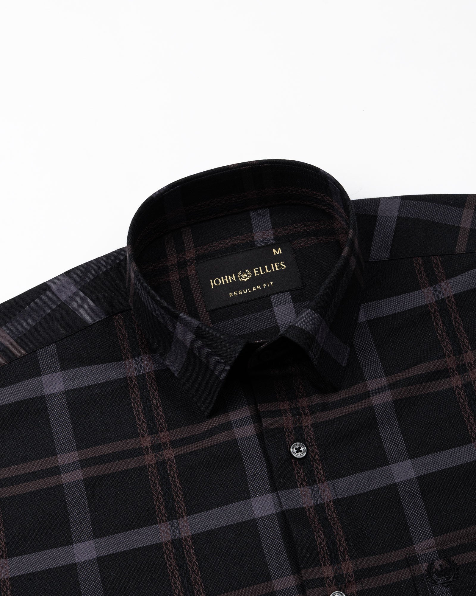 Morlae Black Cotton Check Shirt - John Ellies
