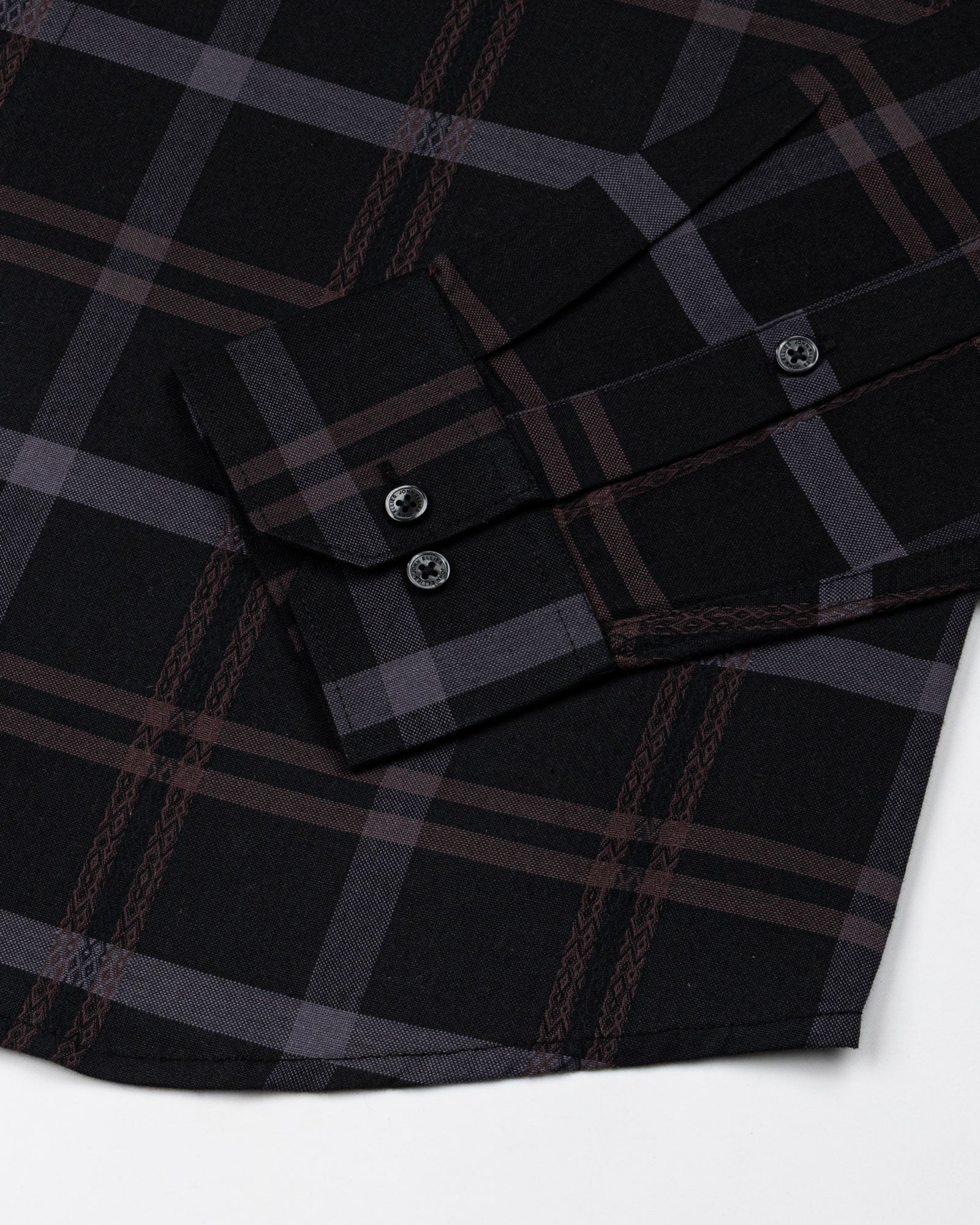 Morlae Black Cotton Check Shirt - John Ellies