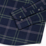 Morlae Blue Cotton Check Shirt - John Ellies