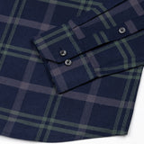 Morlae Blue Cotton Check Shirt - John Ellies
