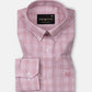 Tickop Pink Check Button Down Linen Shirt - John Ellies