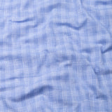 Tickop Blue Check Button Down Linen Shirt - John Ellies