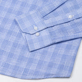 Tickop Blue Check Button Down Linen Shirt - John Ellies