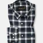 Nexuis Teal Premium Cotton Check Shirt - John Ellies