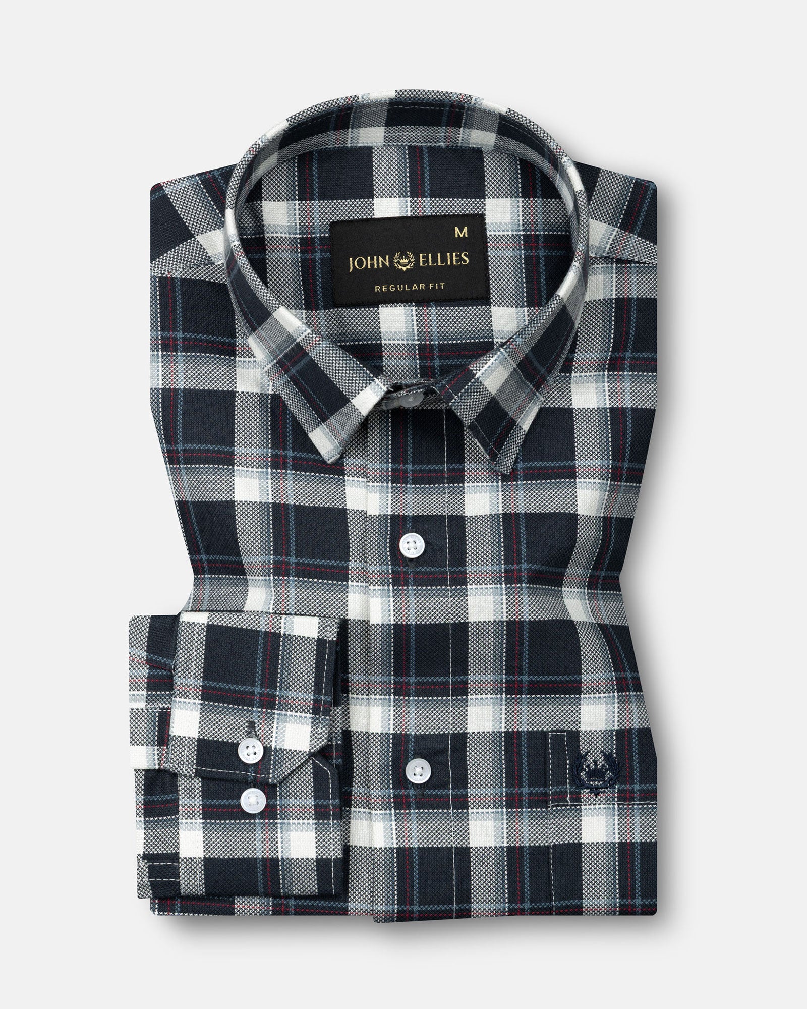 Nexuis Teal Premium Cotton Check Shirt - John Ellies