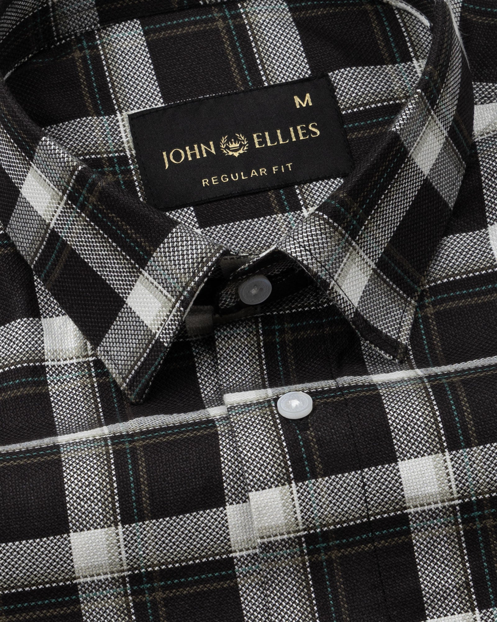 Nexuis Brown Premium Cotton Check Shirt - John Ellies