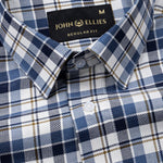 Nexuis Blue Premium Cotton Check Shirt - John Ellies