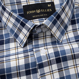 Nexuis Blue Premium Cotton Check Shirt - John Ellies