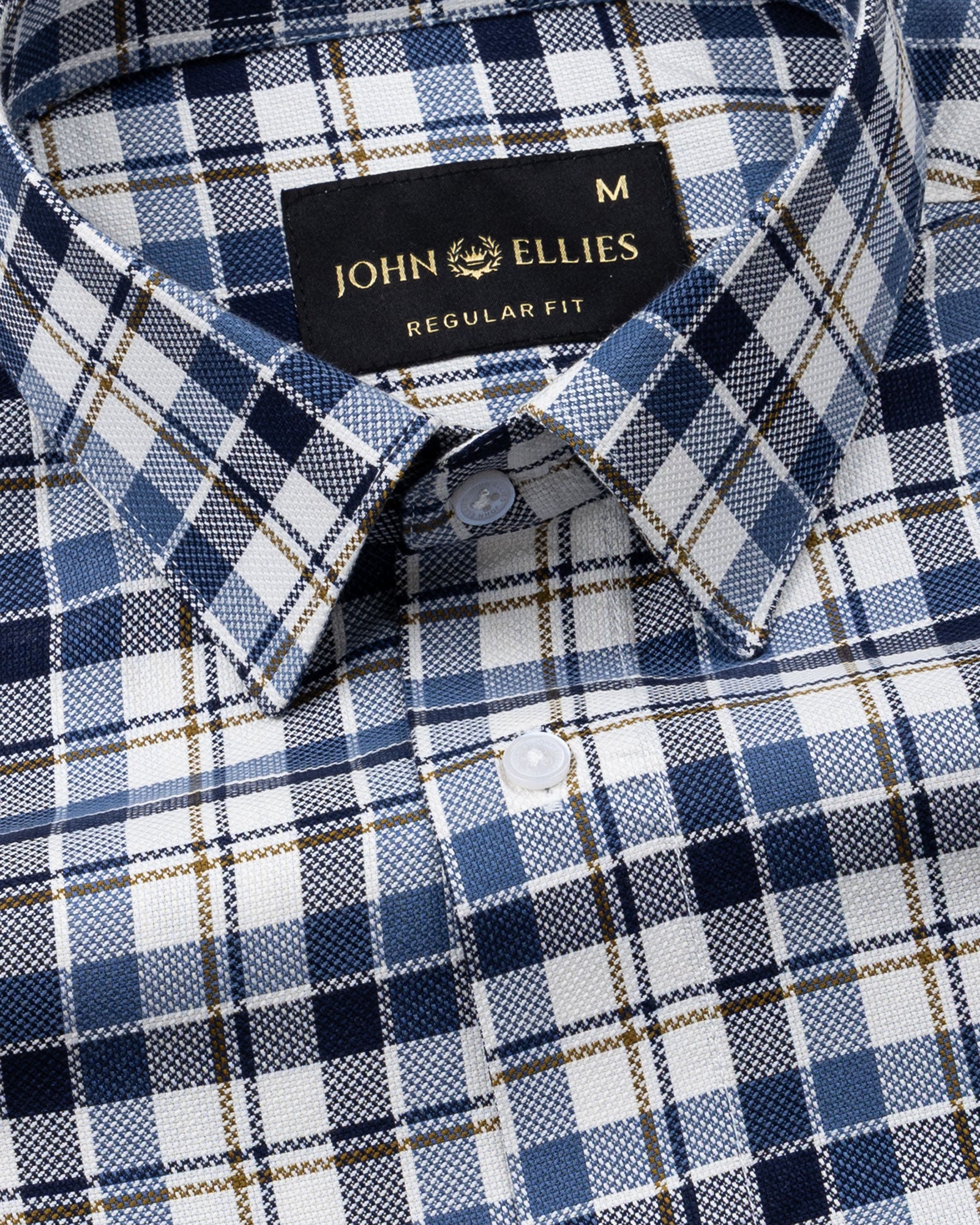 Nexuis Blue Premium Cotton Check Shirt - John Ellies