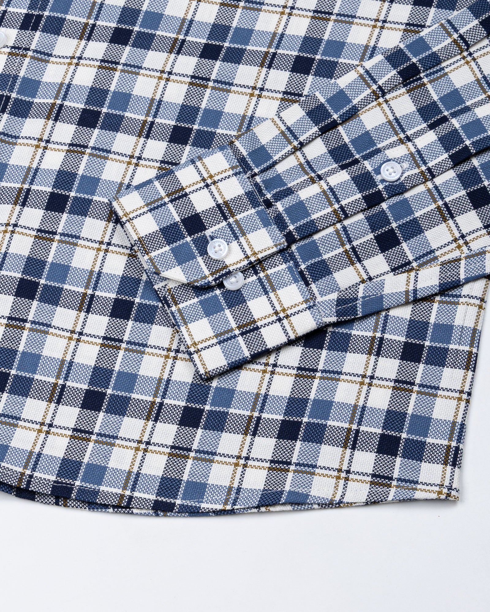 Nexuis Blue Premium Cotton Check Shirt - John Ellies