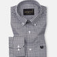 Emblem Black Check Button Down Cotton Shirt - John Ellies