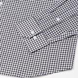 Emblem Black Check Button Down Cotton Shirt - John Ellies