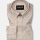 Emblem Brown Check Button Down Cotton Shirt - John Ellies