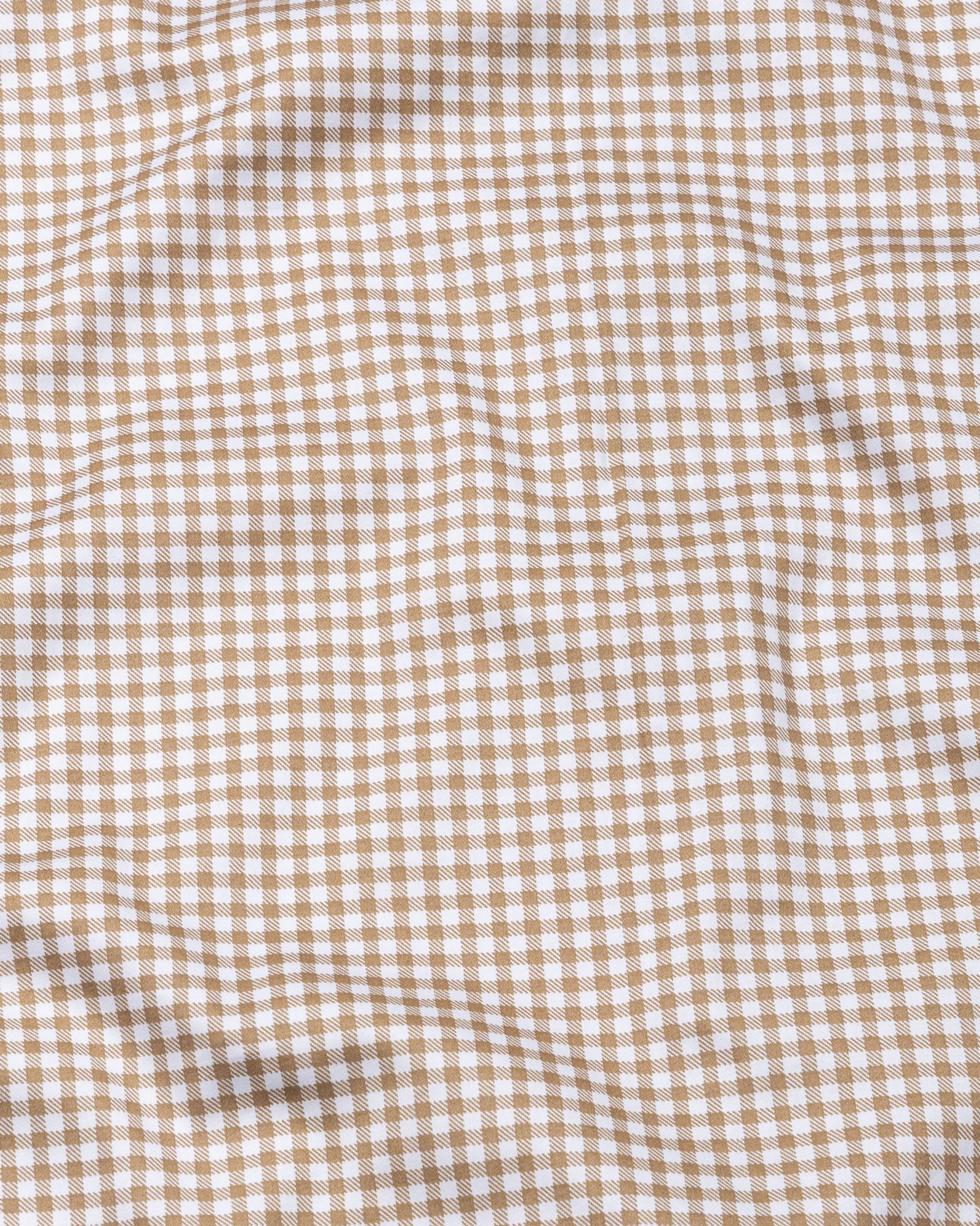Emblem Brown Check Button Down Cotton Shirt - John Ellies