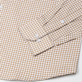 Emblem Brown Check Button Down Cotton Shirt - John Ellies