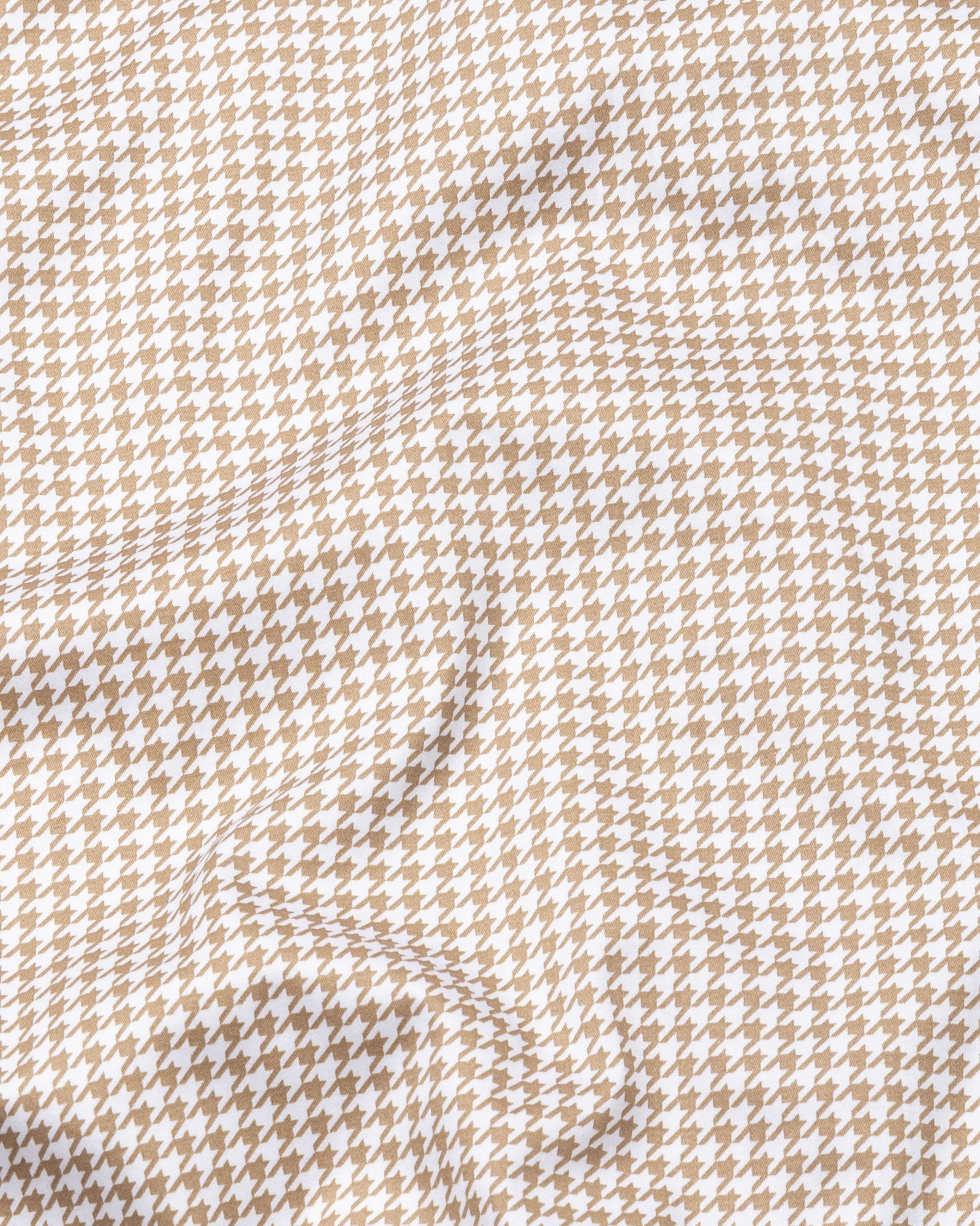 Brule Brown Houndstooth Check Cotton Shirt - John Ellies