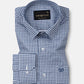 Brule Blue Houndstooth Check Cotton Shirt - John Ellies