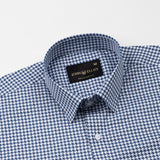 Brule Blue Houndstooth Check Cotton Shirt - John Ellies