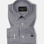 Brule Black Houndstooth Check Cotton Shirt - John Ellies