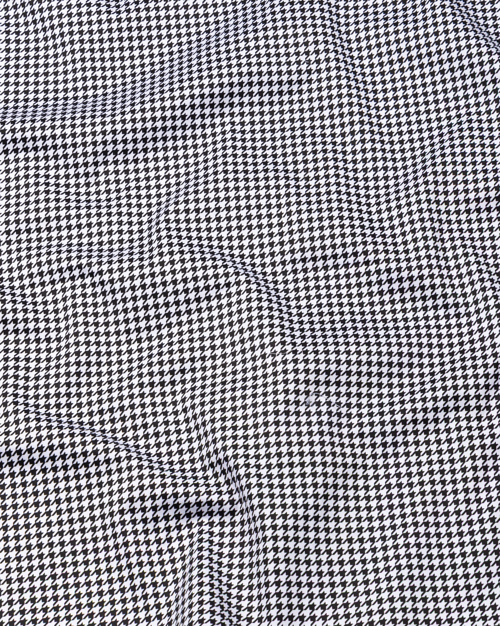 Brule Black Houndstooth Check Cotton Shirt - John Ellies