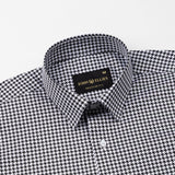 Brule Black Houndstooth Check Cotton Shirt - John Ellies