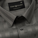 Matis Olive Dobby Cotton Stripe Shirt - John Ellies