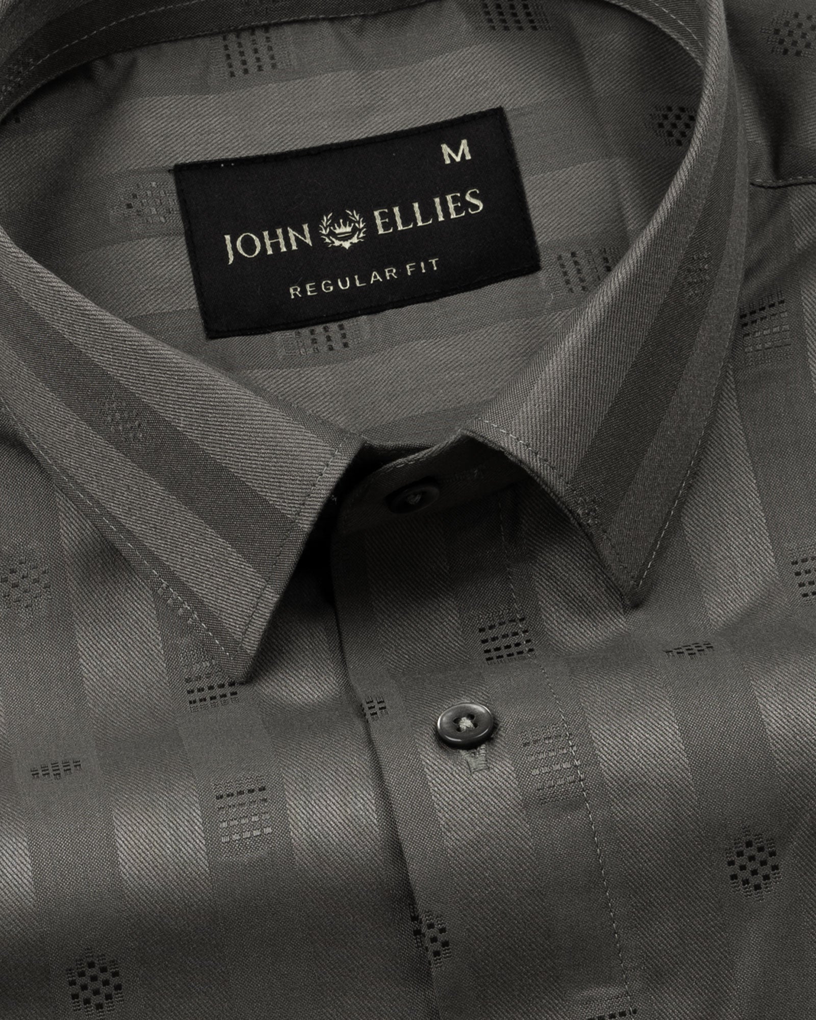 Matis Olive Dobby Cotton Stripe Shirt - John Ellies
