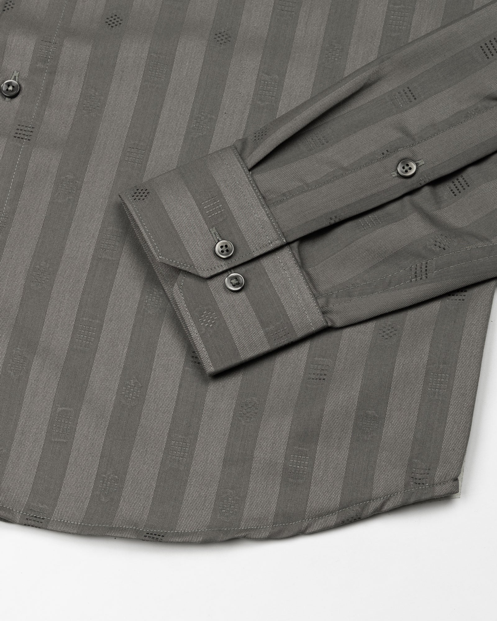 Matis Olive Dobby Cotton Stripe Shirt - John Ellies