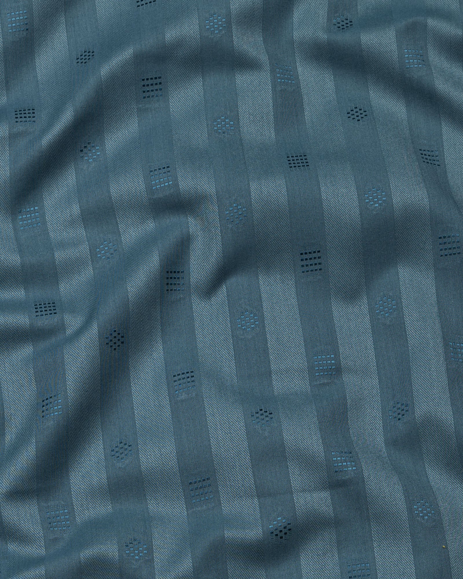 Matis Teal Dobby Cotton Stripe Shirt - John Ellies