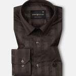 Matis Brown Dobby Cotton Stripe Shirt - John Ellies
