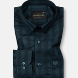 Matis Navy Blue Dobby Cotton Stripe Shirt - John Ellies