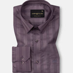 Matis Purple Dobby Cotton Stripe Shirt - John Ellies