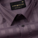 Matis Purple Dobby Cotton Stripe Shirt - John Ellies
