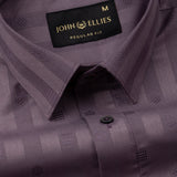 Matis Purple Dobby Cotton Stripe Shirt - John Ellies