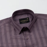 Matis Purple Dobby Cotton Stripe Shirt - John Ellies