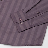 Matis Purple Dobby Cotton Stripe Shirt - John Ellies