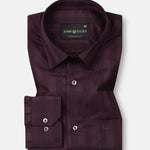 Matis Maroon Dobby Cotton Stripe Shirt - John Ellies