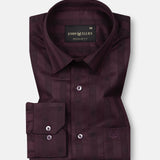 Matis Maroon Dobby Cotton Stripe Shirt - John Ellies