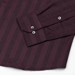 Matis Maroon Dobby Cotton Stripe Shirt - John Ellies