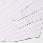Dushan Brown Check Button Down Textured Cotton Shirt - John Ellies
