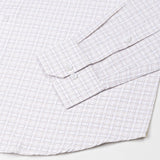 Dushan Brown Check Button Down Textured Cotton Shirt - John Ellies
